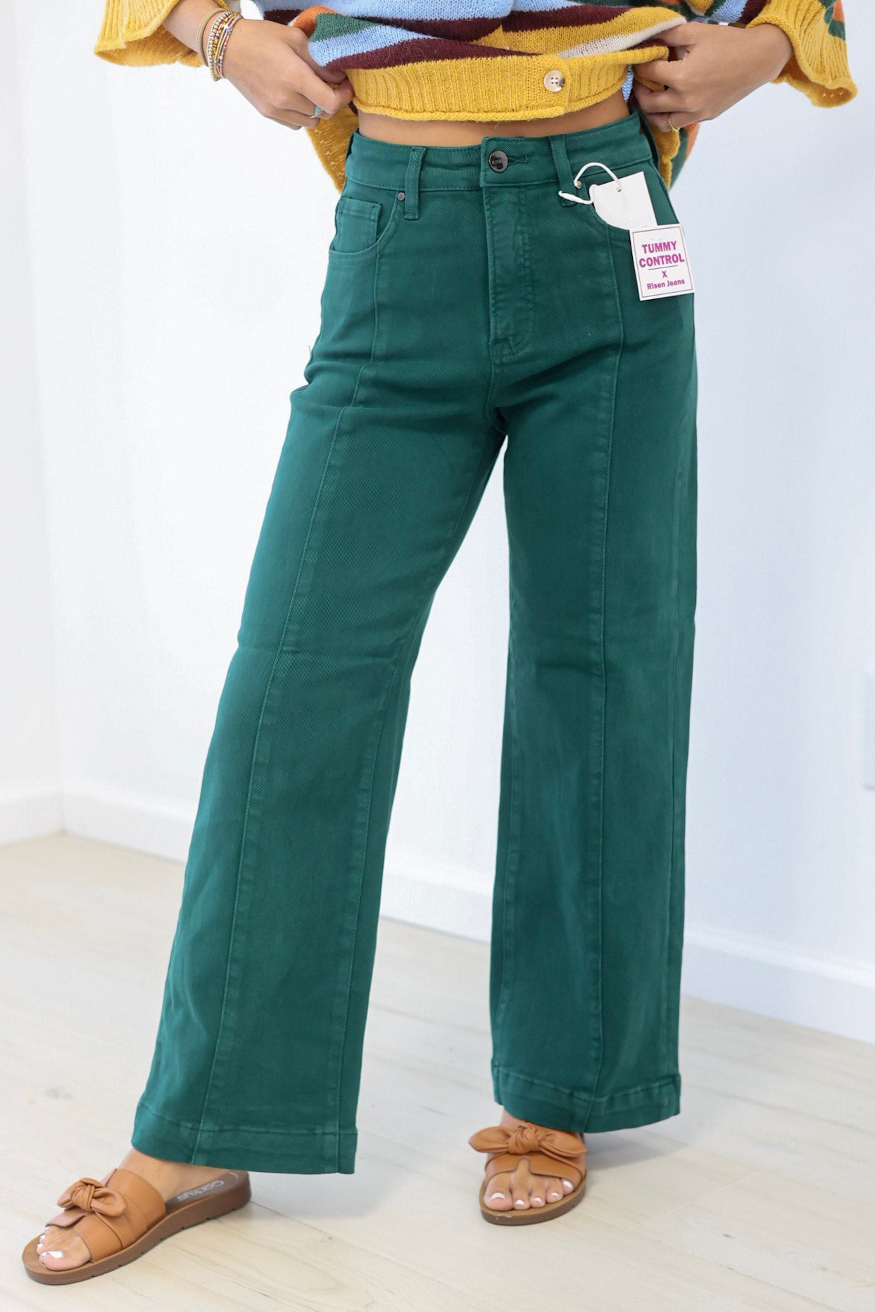 Hold Out Wide Leg Jeans by Risen - view 4