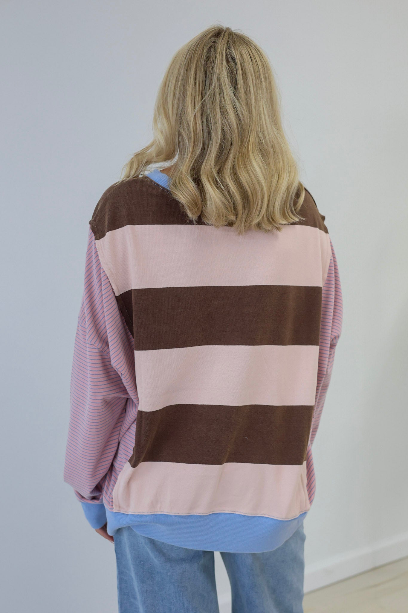 Mix it Up Striped Top in Chocolate Strawberry - view 3