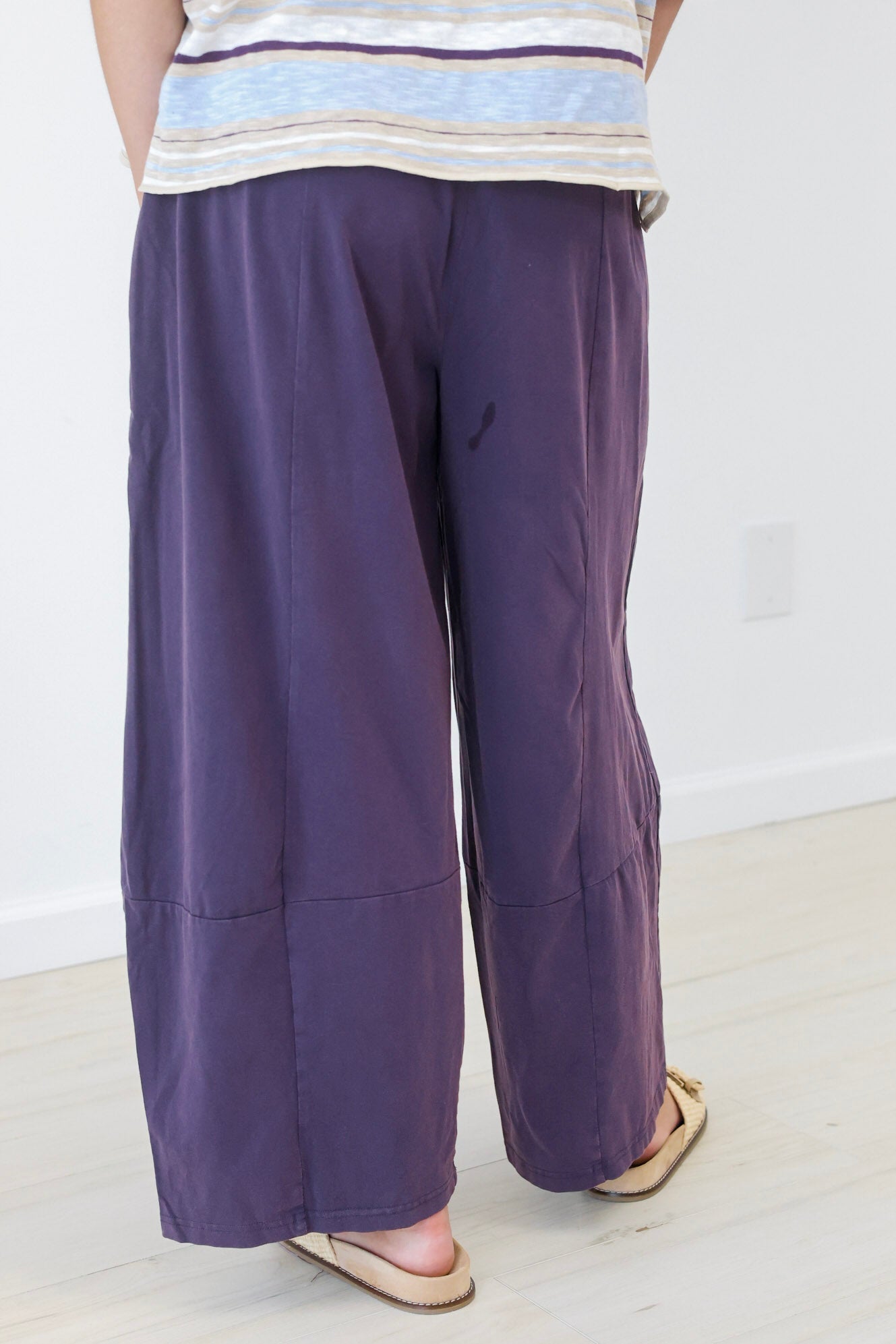 No Worries Plum Barrel Pants - view 2