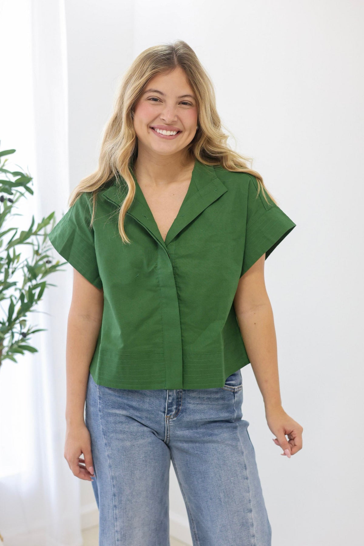Tuscan Nights Top in Fern - view 1