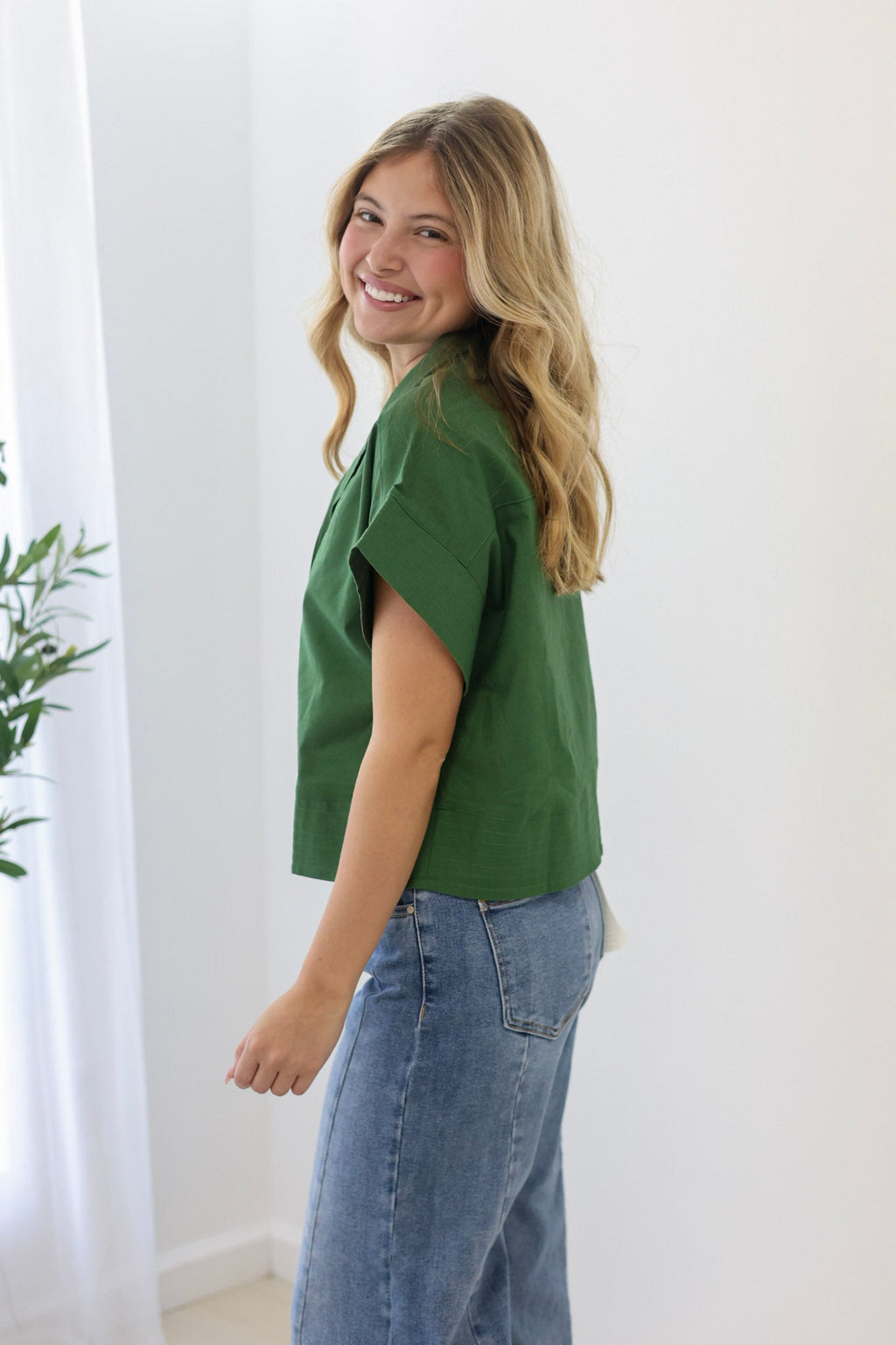 Tuscan Nights Top in Fern - view 3