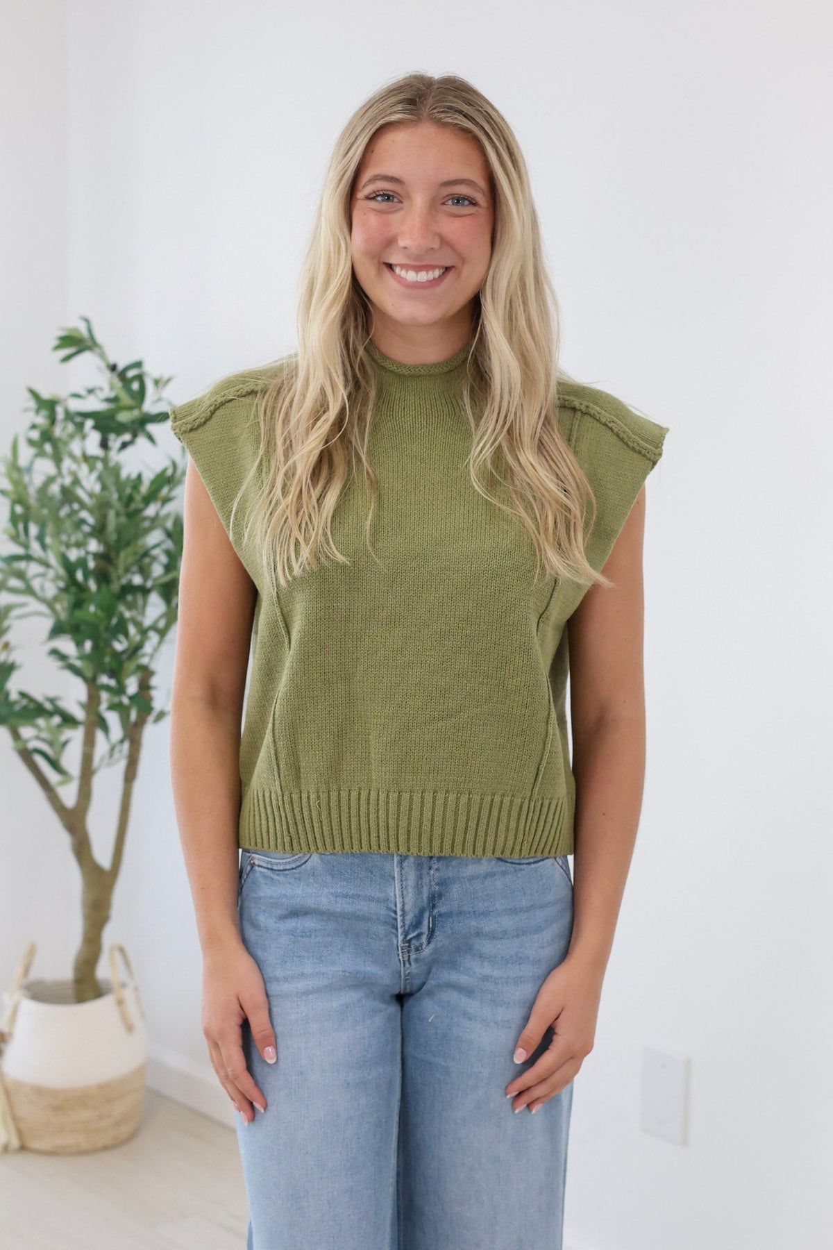 Way Over There Olive Sweater - view 1